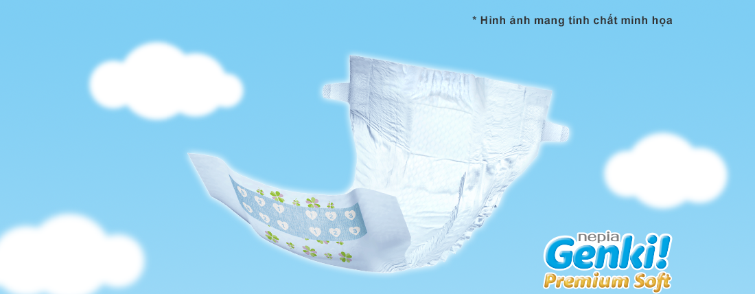 * Hình ảnh mang tính chất minh họa nepia Genki! Premium Soft