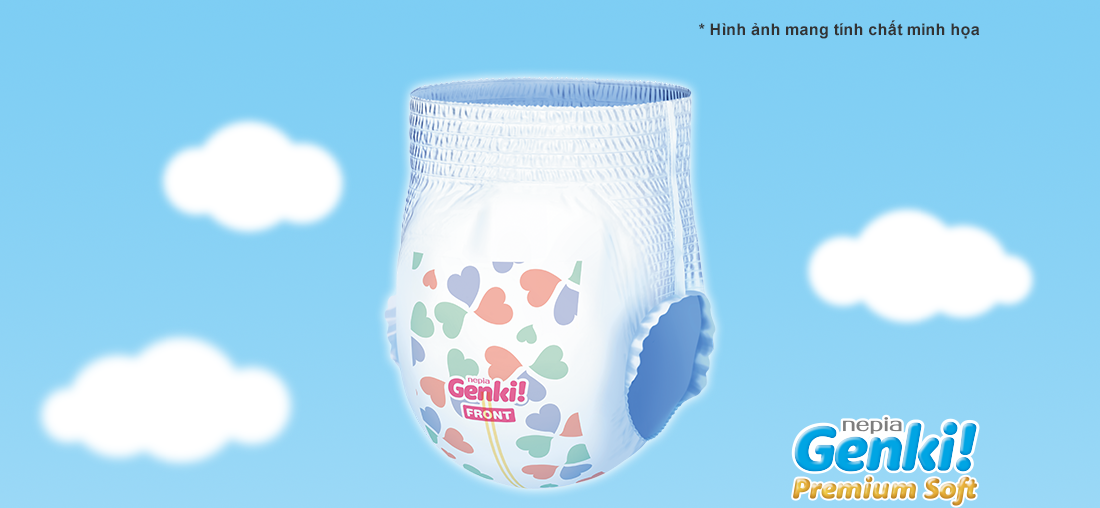 * Hình ảnh mang tính chất minh họa nepia Genki! Premium Soft